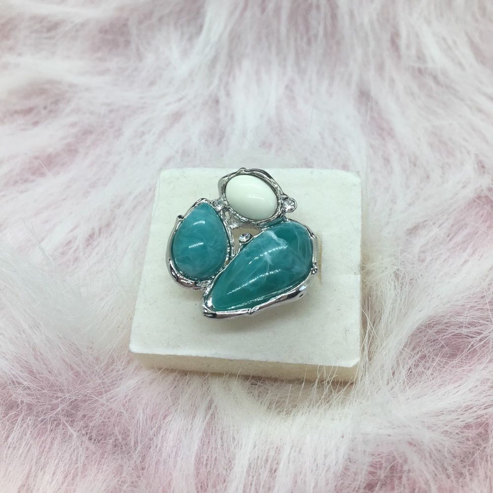 Turquoise and white Ring